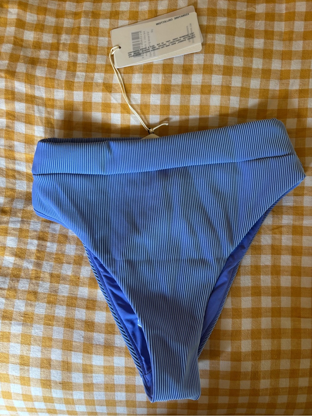 Zulu & Zephyr NWT Sky Blue Ribbed High-Waist Bikini Bottom